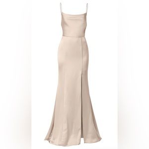 Amsale - Chloe Champagne Bridesmaid Dress